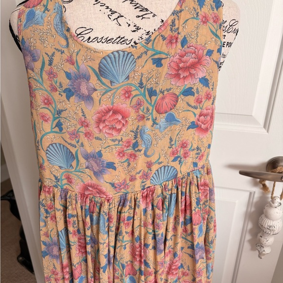 Spell Floral Dress in Pink and Blue Medium EC - Picture 8 of 10